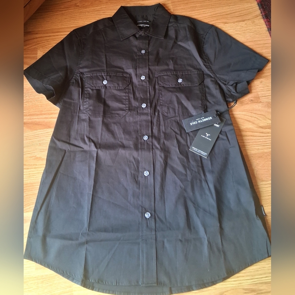 Kenneth Cole Black Mens Shirt,sz S, MSRP $59